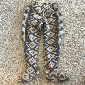 Cozy Geometric Patterned Fleece Pants
